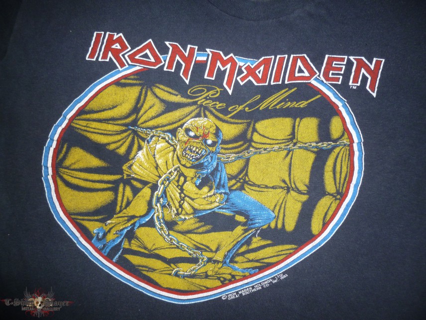 Vintage 1983 Iron Maiden World Piece Tour T-Shirt | TShirtSlayer TShirt ...