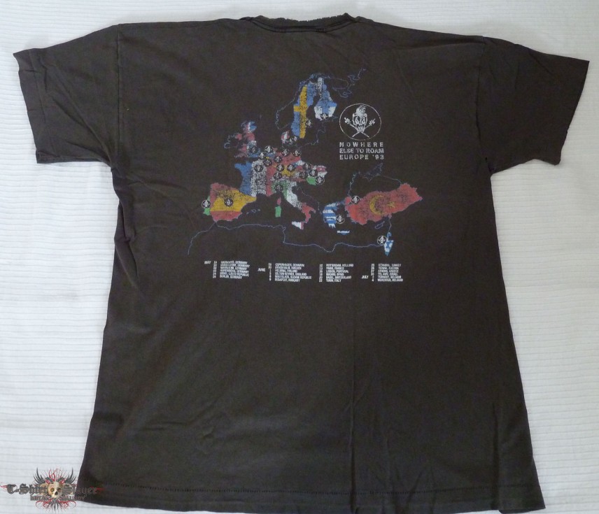 Metallica - Nowhere Else To Roam Tour T Shirt Europe 1993 ...