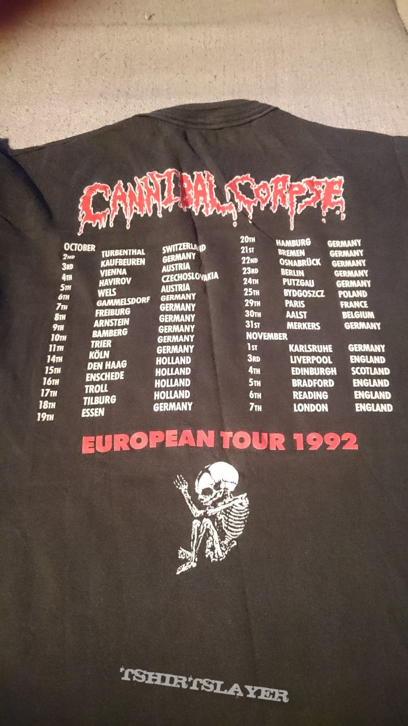 Cannibal Corpse Butchered at Birth European Tour 1992 | TShirtSlayer ...