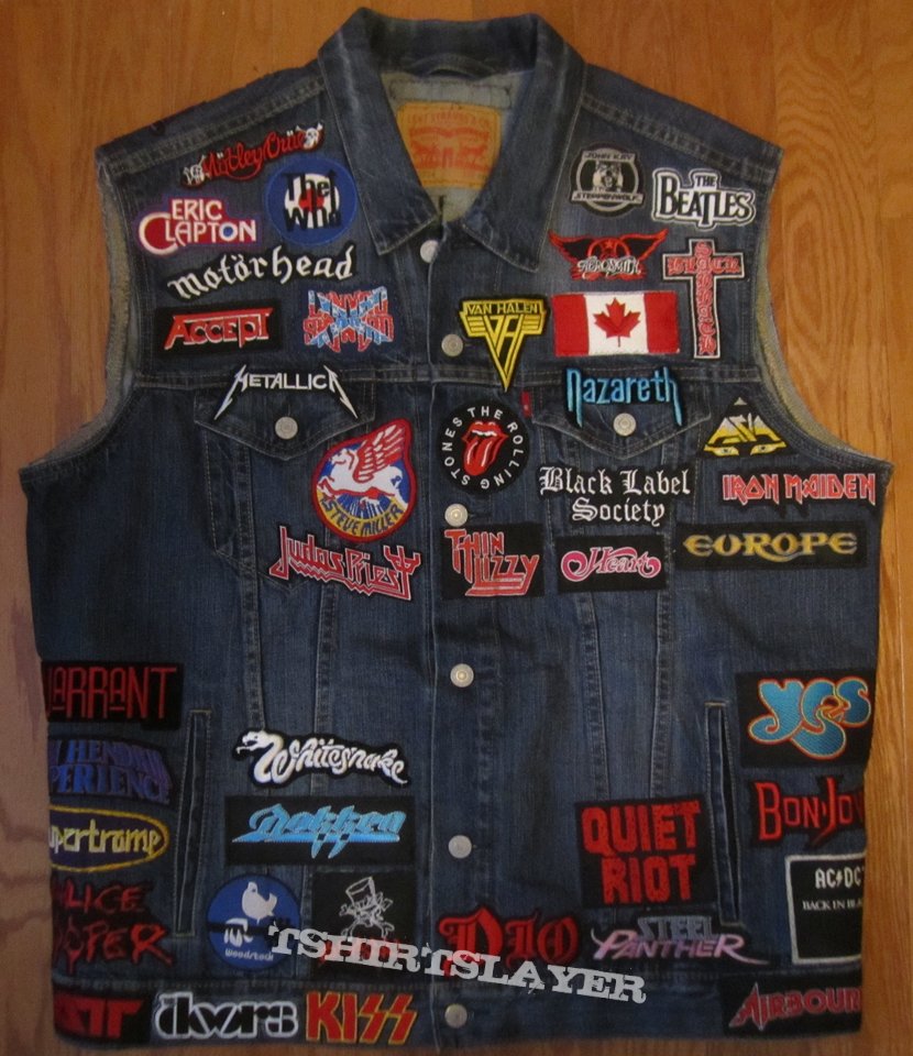 Classic Rock and Heavy Metal Patch Vest | TShirtSlayer TShirt and ...