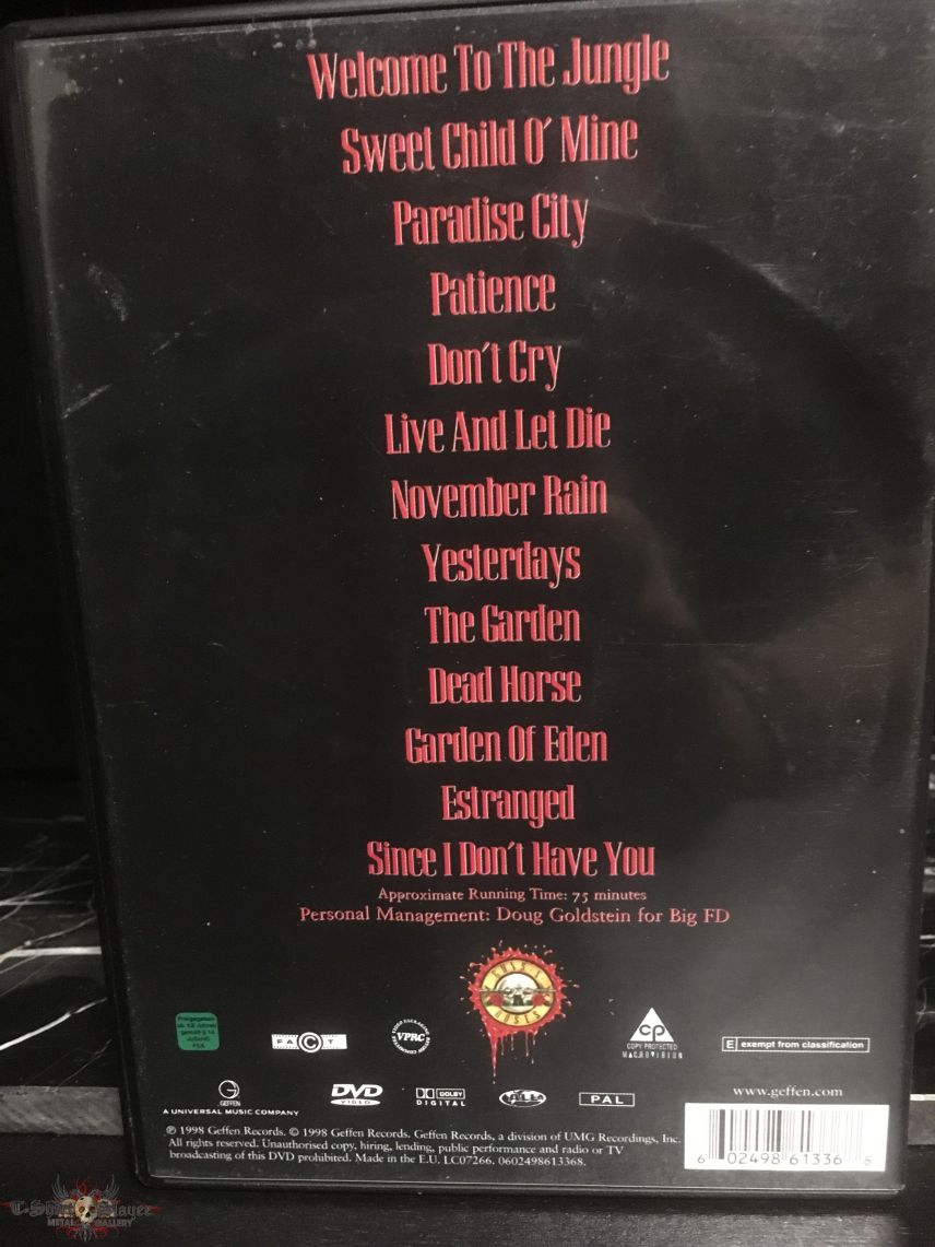 Guns N Roses Welcome To The Videos Dvd Tshirtslayer Tshirt